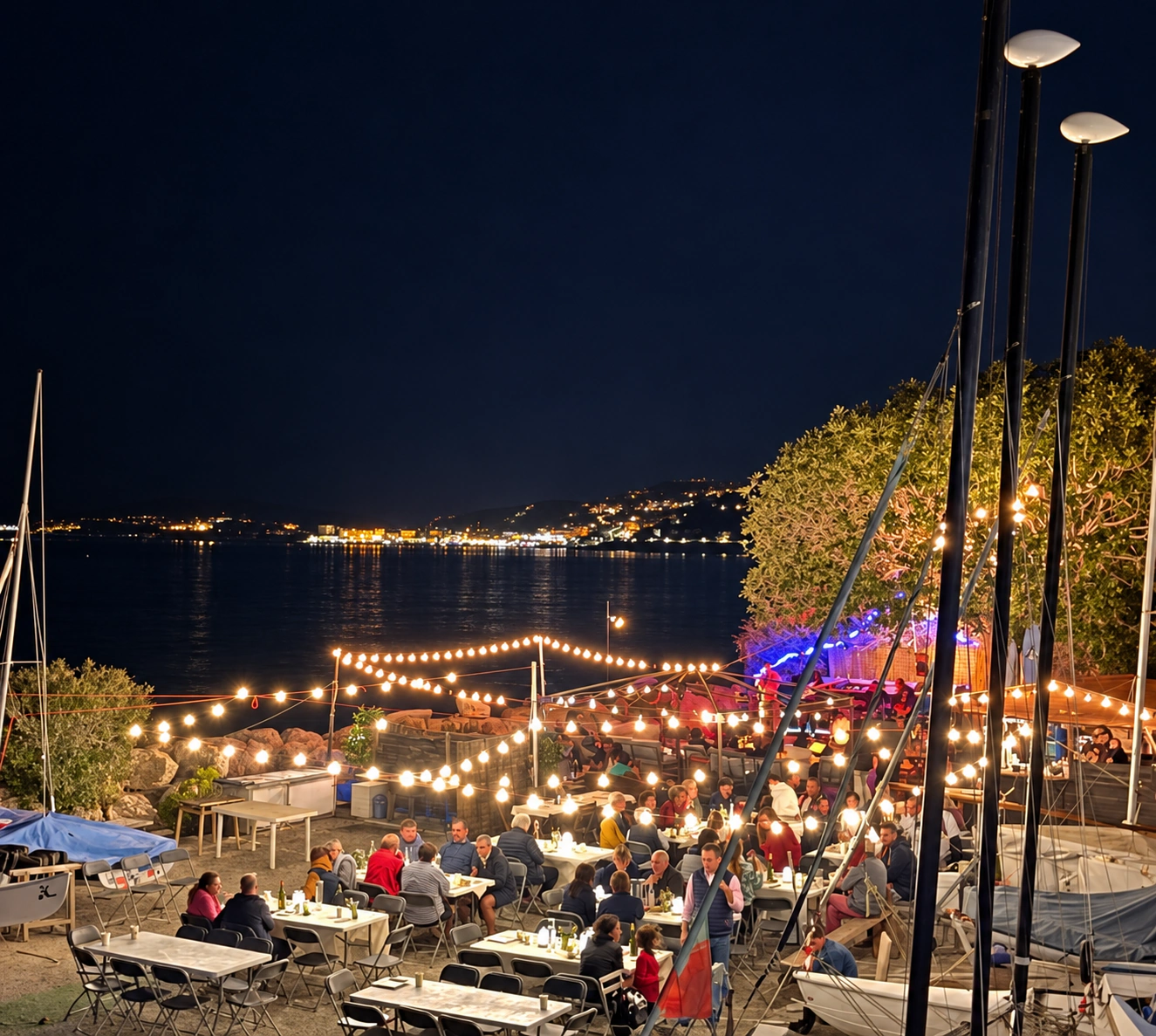 Ambiance musicale au Yacht Club de Beaulieu-sur-Mer